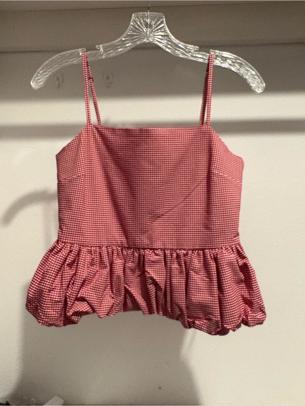 MANGO  Red & White Gingham  VICHY TOP  With adjustable Straps S  NWT - Picture 6 of 10